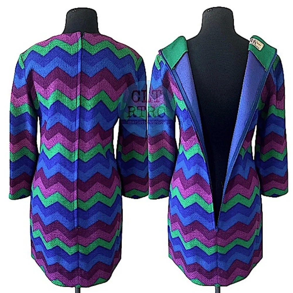 60s mod R&K Originals Zag Go-Go Dress • USA